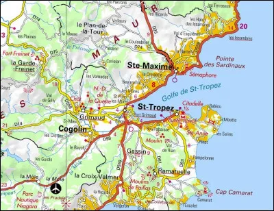 Cet extrait de la carte de St-Tropez est de quel éditeur ?