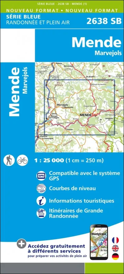 Cette carte très précise d'une partie du département de la Lozère est de ?