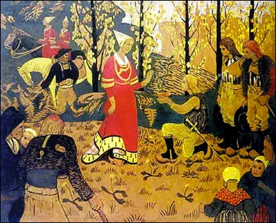 À qui appartient le tableau intitulé "Hommage à la duchesse en sabots" ?