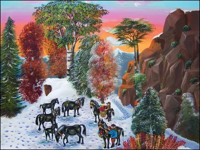 Qui a peint "Les Merens, princes noirs d'Ariège" ?