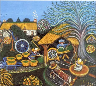 Quelle peintre bretonne représente ici sa "Bretagne" ?