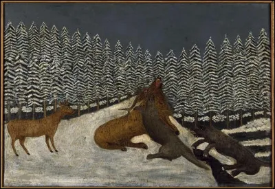 Qui est le peintre du tableau "Le Loup et les Cerfs" ?