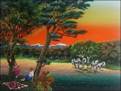 Qui a peint "Les Amoureux du lac Montbel" ?