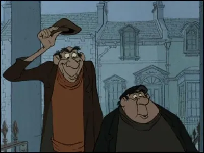 Une question un peu plus compliquée : sur cette image, lequel de ces deux cambrioleurs, complices de Cruella, est Harry ?