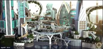 Quelle ville futuriste peut-on voir dans le film "À la poursuite de demain" ?