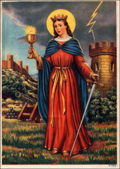 Quelle vierge et martyre est la sainte patronne des pompiers ?
