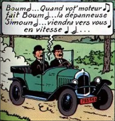 Dans leur Citroën 5 cv, les Dupondt entendent un spot publicitaire qui est la parodie d'une célèbre chanson de Charles Trenet : laquelle ?