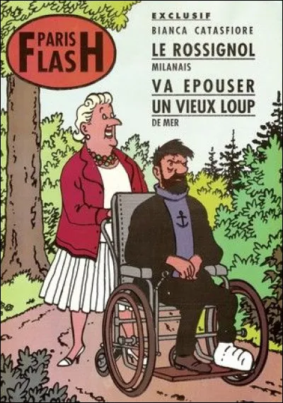 Le magazine Paris-Flash annonce que le capitaine Haddock est fiancé. À qui ?