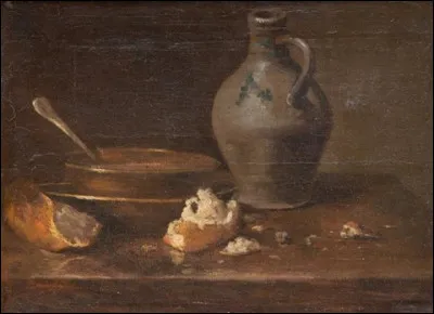 Qui a peint "Nature morte &agrave; l'&eacute;cuelle, au pain et &agrave; la cruche" ?