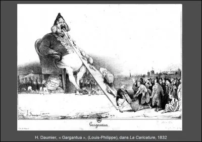 Qui a été emprisonné en 1832 à cause de la caricature qu'il avait faite de Louis-Philippe représenté en Gargantua ?