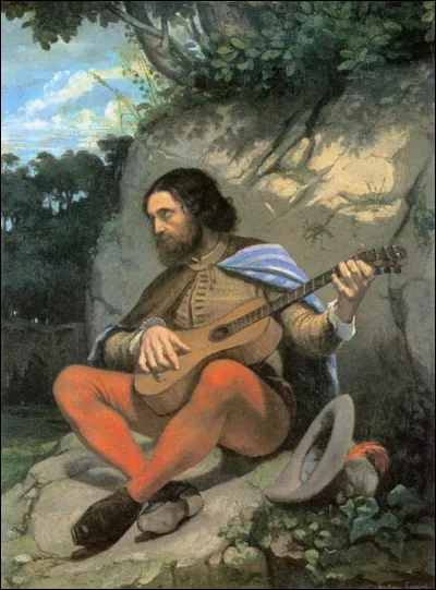 Qui a peint "Guitariste, jeune homme dans un paysage" ?