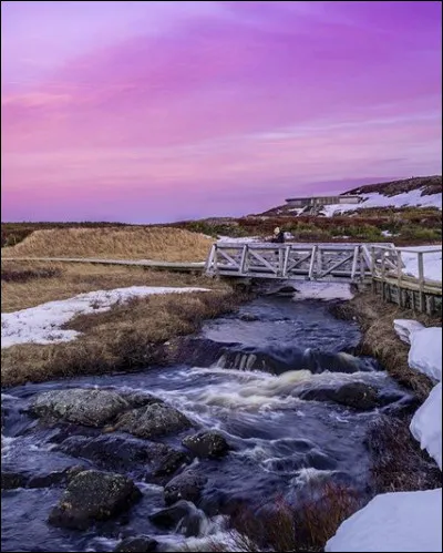 C'est aux alentours de l'an 1000 que l'on date cette implantation villageoise viking dans "l'Anse aux ... ". Dans quel pays ?