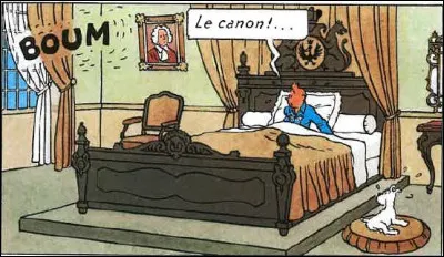Radical changement de décor avec ce lit somptueux. Mais où est donc Tintin, dans un tel raffinement ?