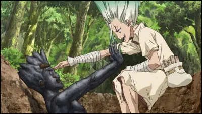 Dans "Dr. Stone", en quelle année Taiju est-il sorti de sa pétrification en pierre ?