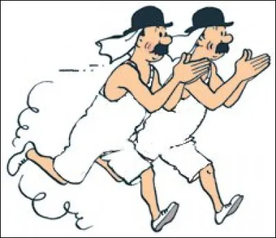 Plus tard, dans le même album, les Dupondt s'élancent pour un plongeon dans ... : associez cette réponse avec la bonne couleur de leur costume de bain, et vous nagerez dans le bonheur !