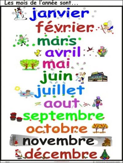 Quels mois préférez-vous ?