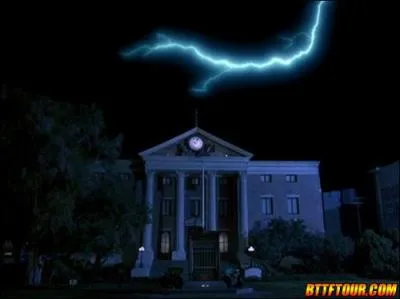 Qu'est-ce qui tombe sur l'horloge de l'htel de ville?