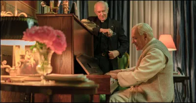 Un film dramatique sorti le 20 d&eacute;cembre sur Netflix et durant environ 1 heure 5 minutes. Quel est ce film de Fernando Meirelles avec Anthony Hopkins et Jonathan Pryce ?