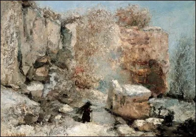 Quel peintre réaliste français a réalisé le tableau "Carrière, effet de neige" ?