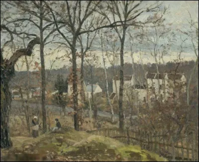 Qui est l'auteur du tableau "Paysage d'hiver à Louveciennes" ?