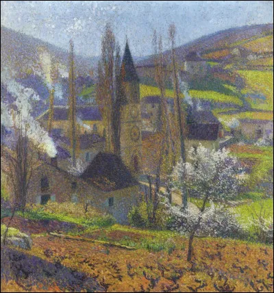 Qui a peint "Labastide au printemps derrière le presbytère" ?