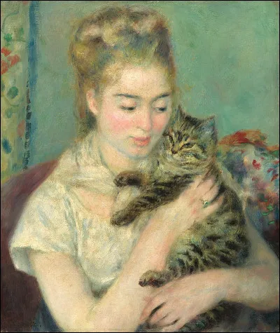"Jeune fille au chat" est un tableau de Claude Monet.