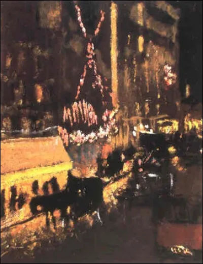 Son uvre se nomme "Effet de nuit, le Moulin Rouge" :