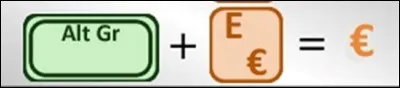 Pour taper le signe �, je maintiens la touche "Alt gr" appuy&eacute;e et j'appuie sur le E.