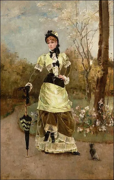 Qui a peint cette femme avec parapluie ?