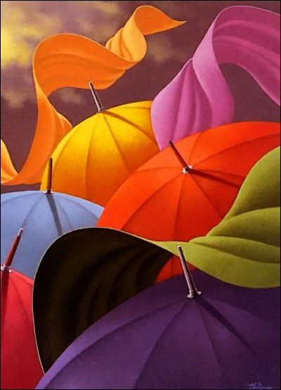 C'est le peintre des parapluies, par excellence !