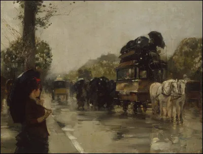 Qui a représenté cette "Averse d'avril sur les Champs Élysées" ?