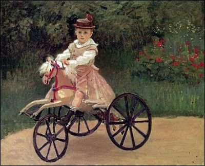 Qui a peint cet enfant sur son tricycle ?
