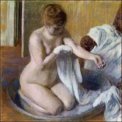 Qui a réalisé le tableau "Après le bain" ?