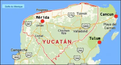 Quelle est la capitale de l'État du Yucatán, ville située au nord près du golfe du Mexique ?