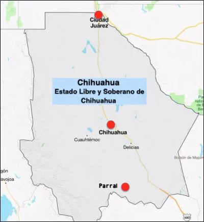 Quelle est la capitale de l'État mexicain Chihuahua ?
