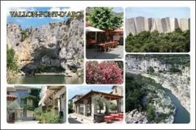 Nous terminons cette balade en m&eacute;tropole &agrave; Vallon-Pont-d'Arc. Nous nous trouvons donc ...