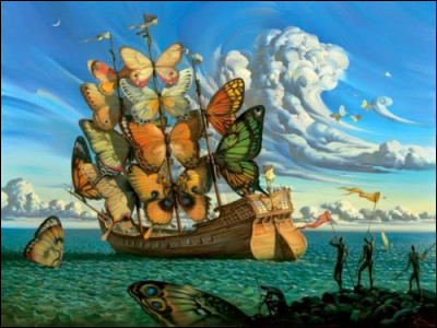 Qui a peint "Le Départ du bateau ailé ?