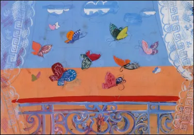 Qui a réalisé le tableau intitulé "Balustrade aux papillons" ?