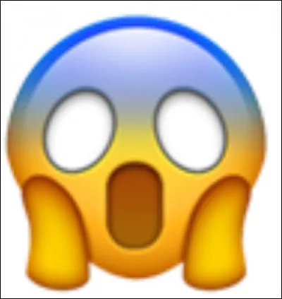 J'ai comme l'impression que cette émoticone a peur. Vrai ou faux ?