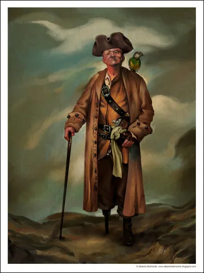 Dans "L'île au trésor", qui a une jambe de bois et un perroquet ?