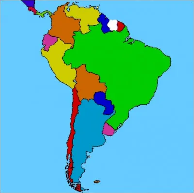 Quel est le pays en blanc sur la carte ?