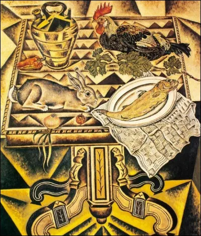 Qui a peint "La table, nature morte au lapin" ?