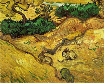 Qui a peint "Deux lapins dans une prairie à Saint-Rémy" ?