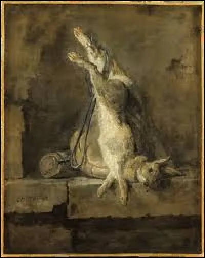 Qui a peint "Lapin mort et attirail de chasse" ?