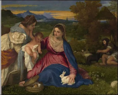Qui a peint "La vierge au lapin" ?