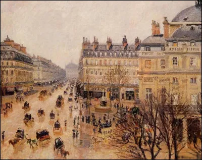 Quel impressionniste a réalisé le tableau "Place du théâtre, effet de pluie" ?