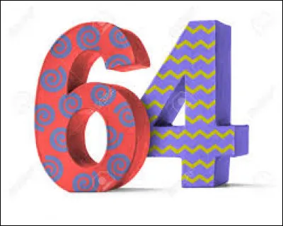 La racine carré de 64 est 6.