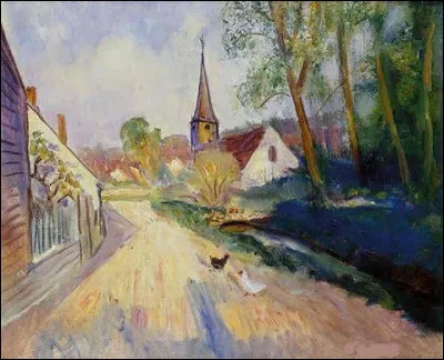 Qui a représenté cette route et ce clocher ?