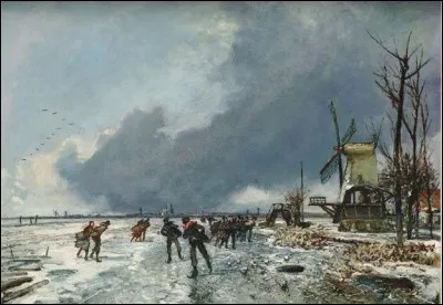 Qui a peint "Vue hivernale avec patineurs" ?