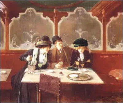 Cette scène de café appartient à Béraud, peintre de la Belle Époque. Comment se prénommait-il ?